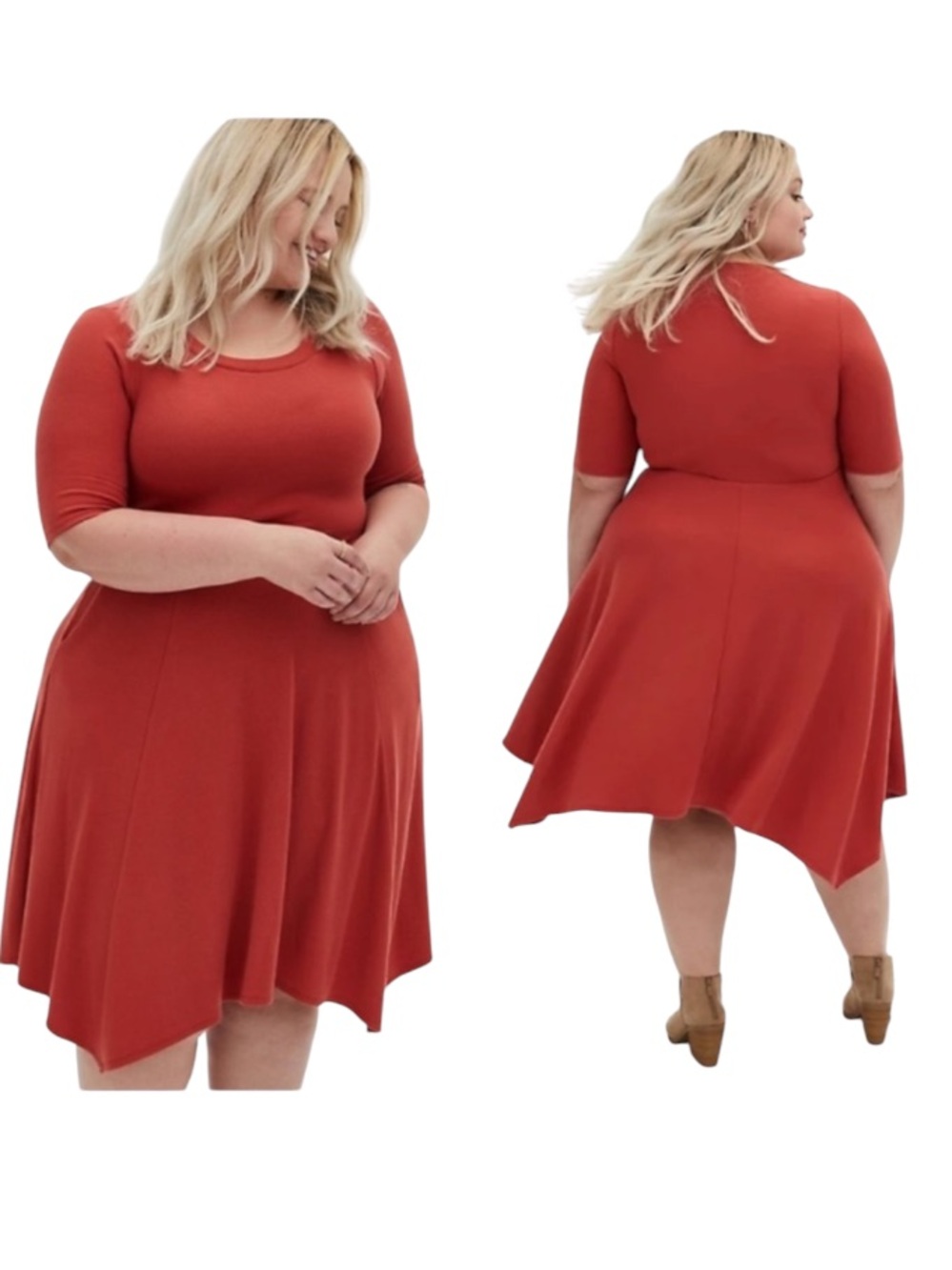 Torrid Crew Neck Ribbed Hanky Dress